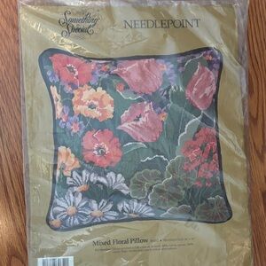 NOS Vintage Needlepoint Kit “Mixed Floral” SEALED